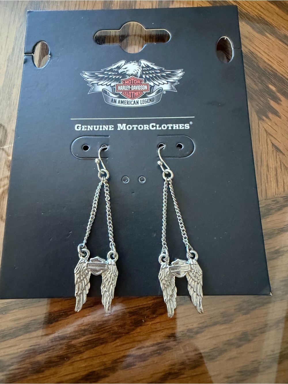 Harley-Davidson Silver Wing Dangle Earrings